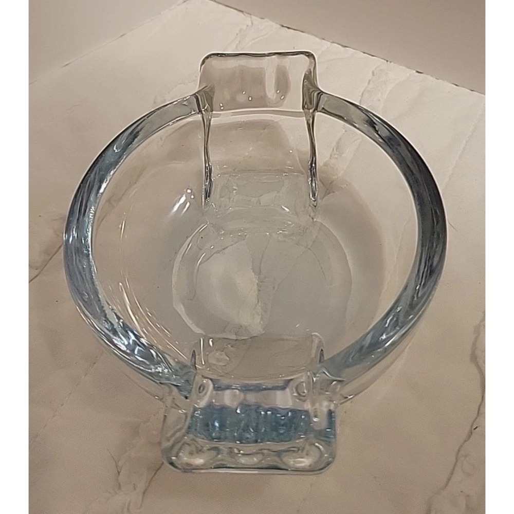 Vintage Anchor Hocking MANHATTAN Style Round Ashtray Clear Glass 5" - Picture 3 of 6